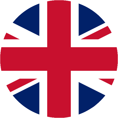 Großbritannische Flagge in rund