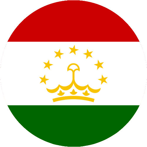 Tadschikische Flagge in rund
